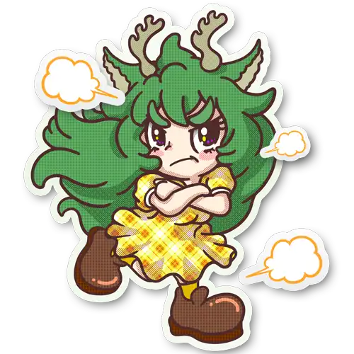 鹿角時計のイラスト