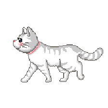 歩く猫のGIFアニメ