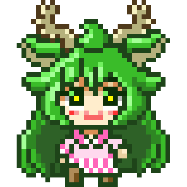 鹿角時計のドットキャラ